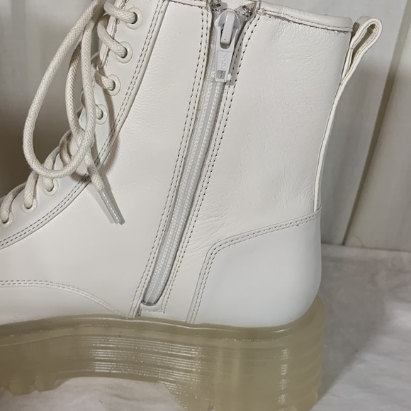 NIB Gianni Bini White/Clear Moon Walk Chunky Platform Boots, 8.5M - Picture 4 of 12